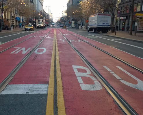 Bus only lanes