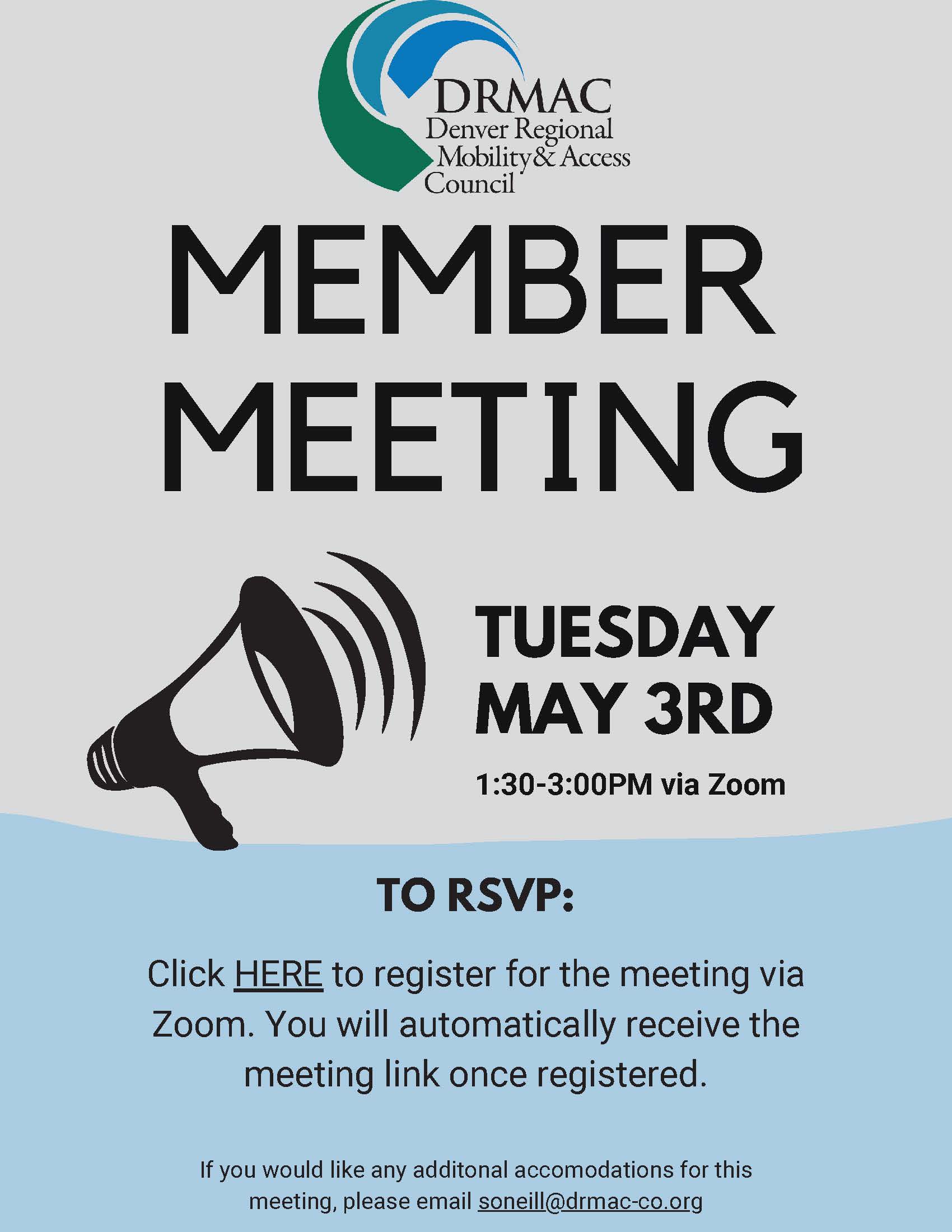 May 2022 Member Meeting Flyer